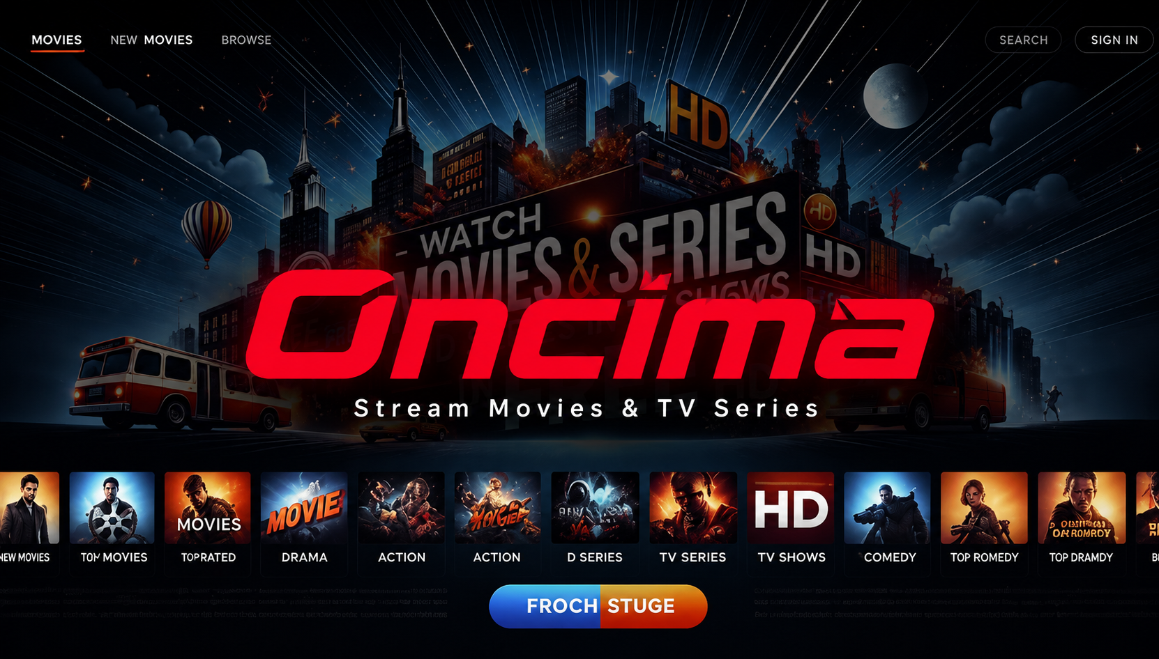 Oncima free streaming platform - watch HD movies online